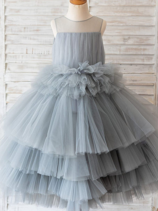 Ball-Gown/Princess Tulle Tea-length Dress (2003227662)