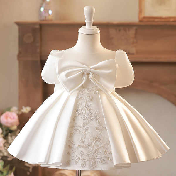 Short Sleeves Knee-length Baby Flower Girl Dress