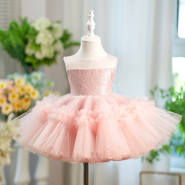 Sleeveless Knee-length Girl Birthday Dress