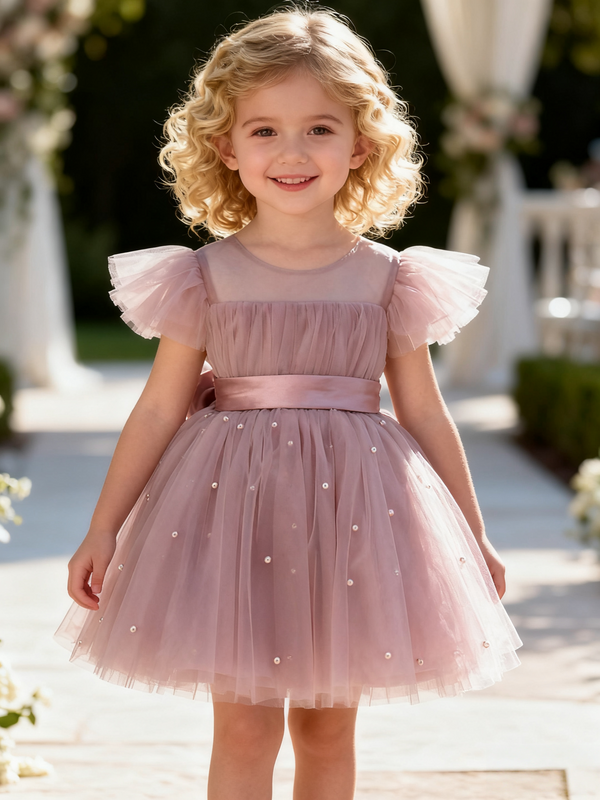 Sleeveless Knee-length Baby Flower Girl Dress
