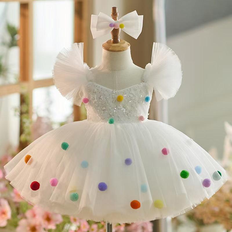 Sleeveless Knee-length Baby Girl Birthday Dress