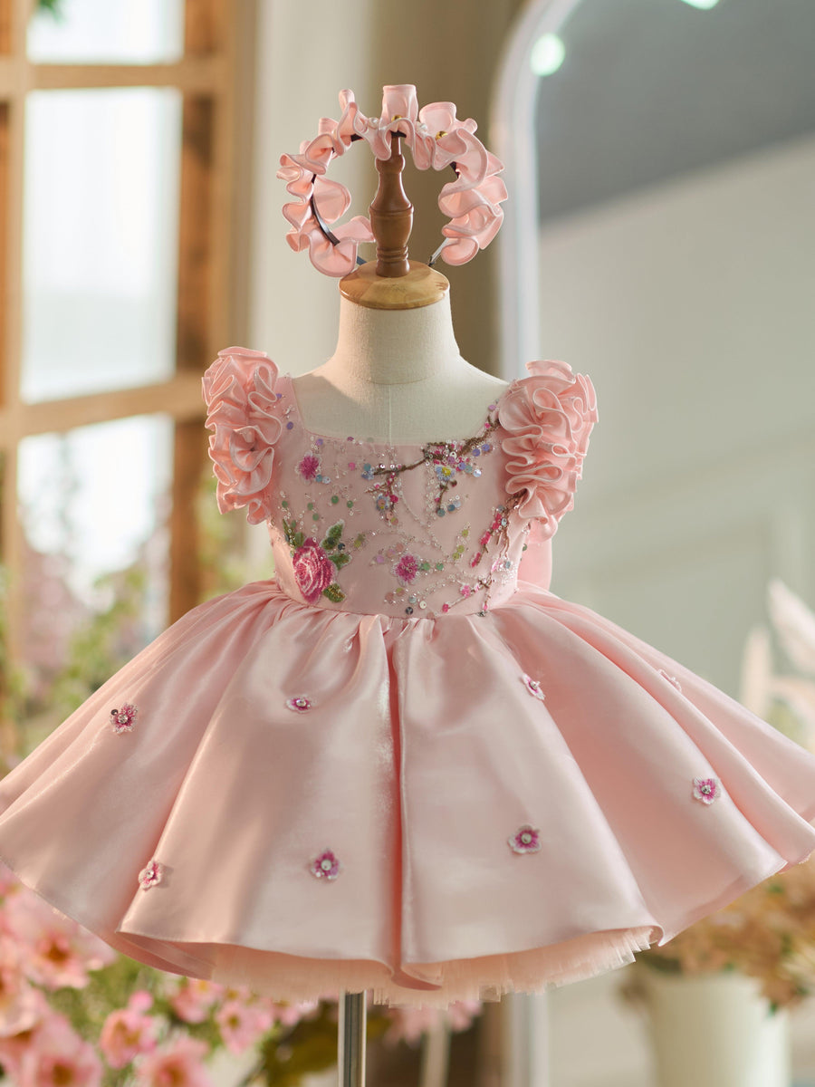 Sleeveless Knee-length Baby Girl Birthday Dress
