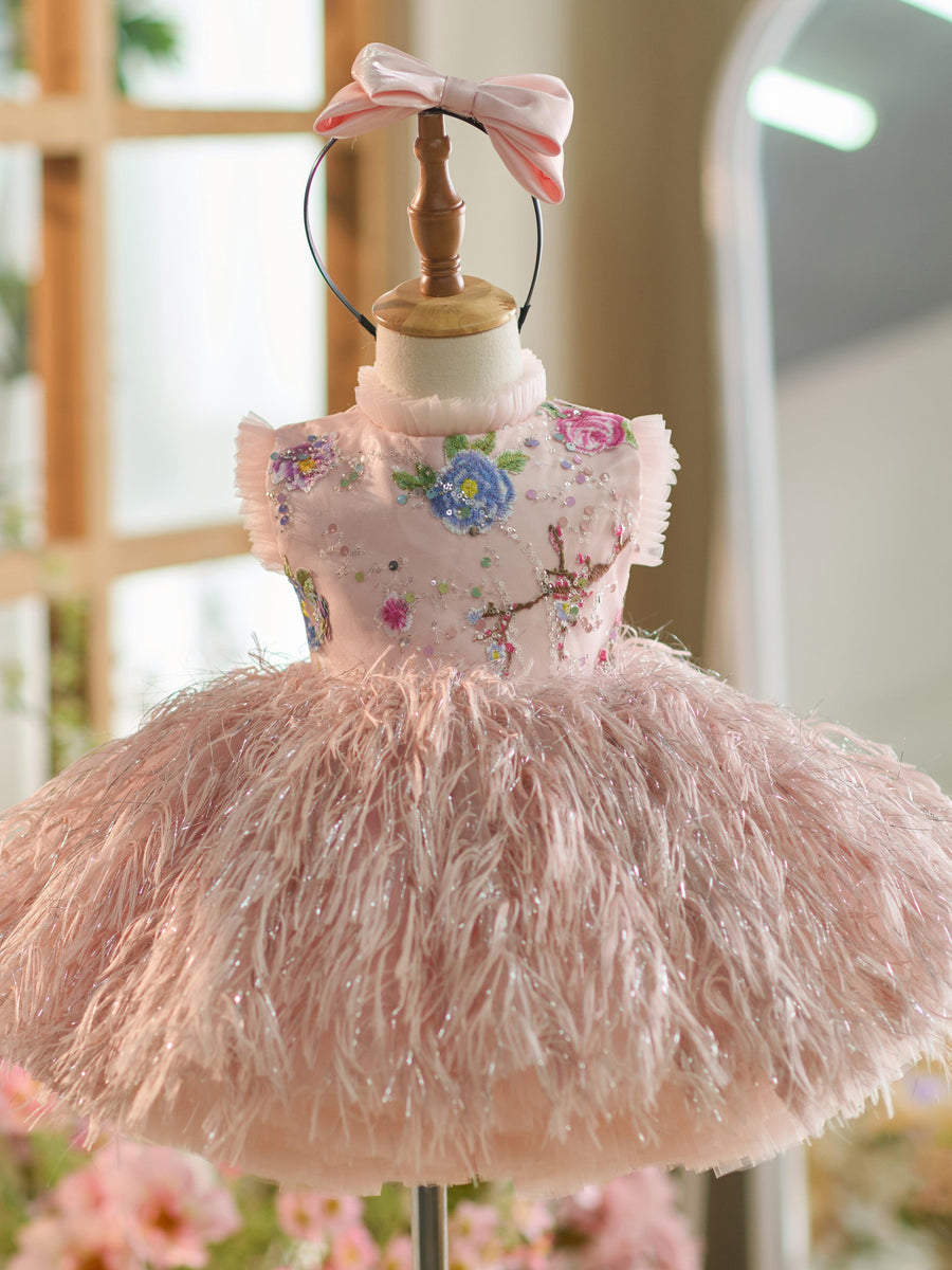 Sleeveless Knee-length Baby Girl Dress