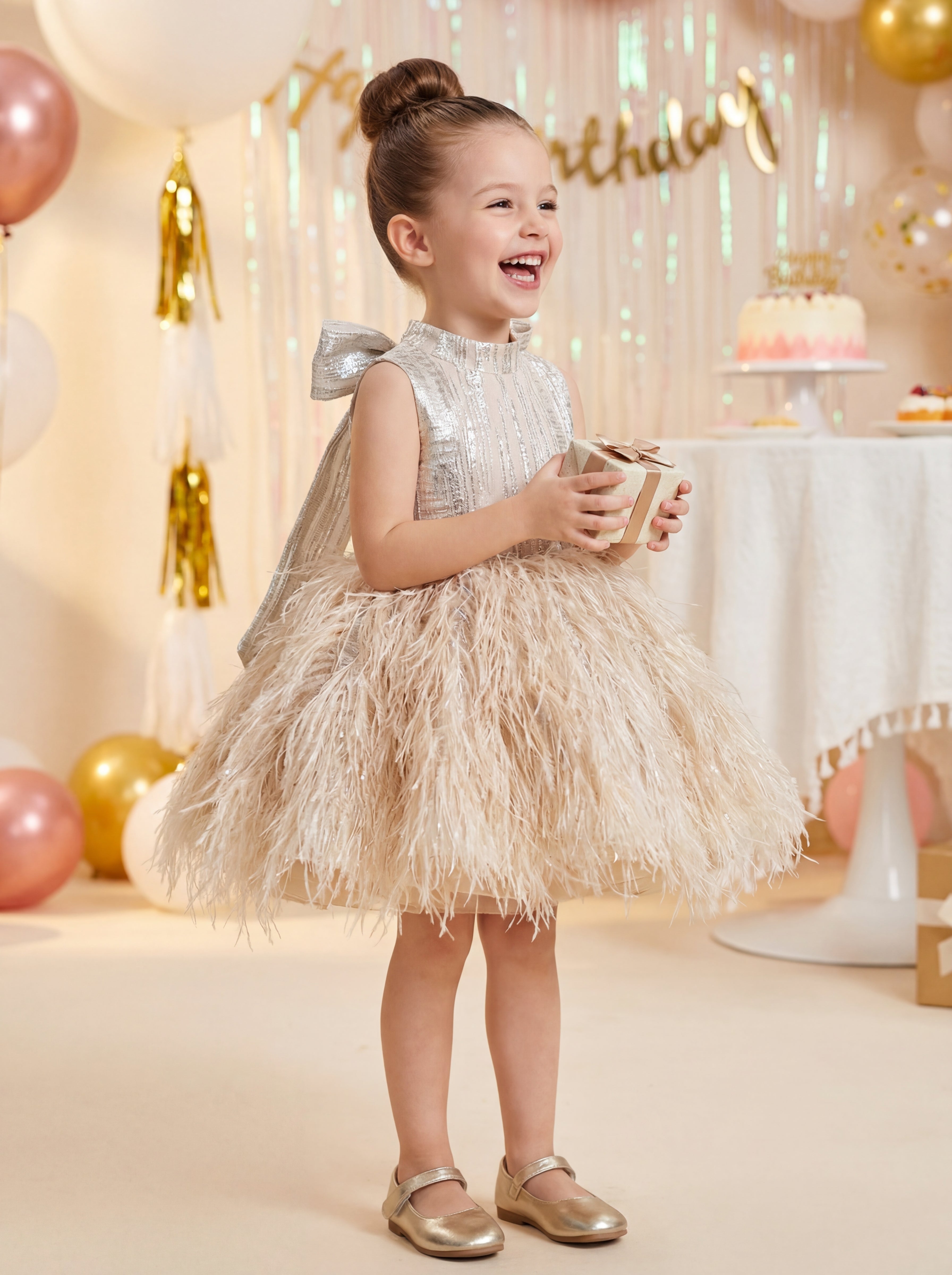 champagne dress birthday Champagne Birthday Dress ,spaghetti Strap Party Dress, Luxury Socialite Fairy Dress,custom Made
