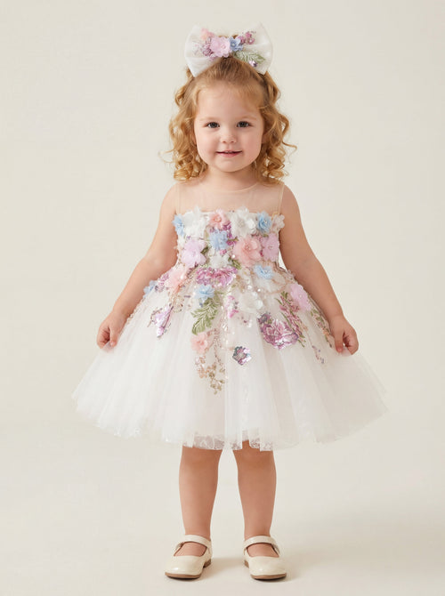first birthday tulle dress Baby Girl 1st Birthday Dress Girls Princess Party Dress Bow Tulle Dress