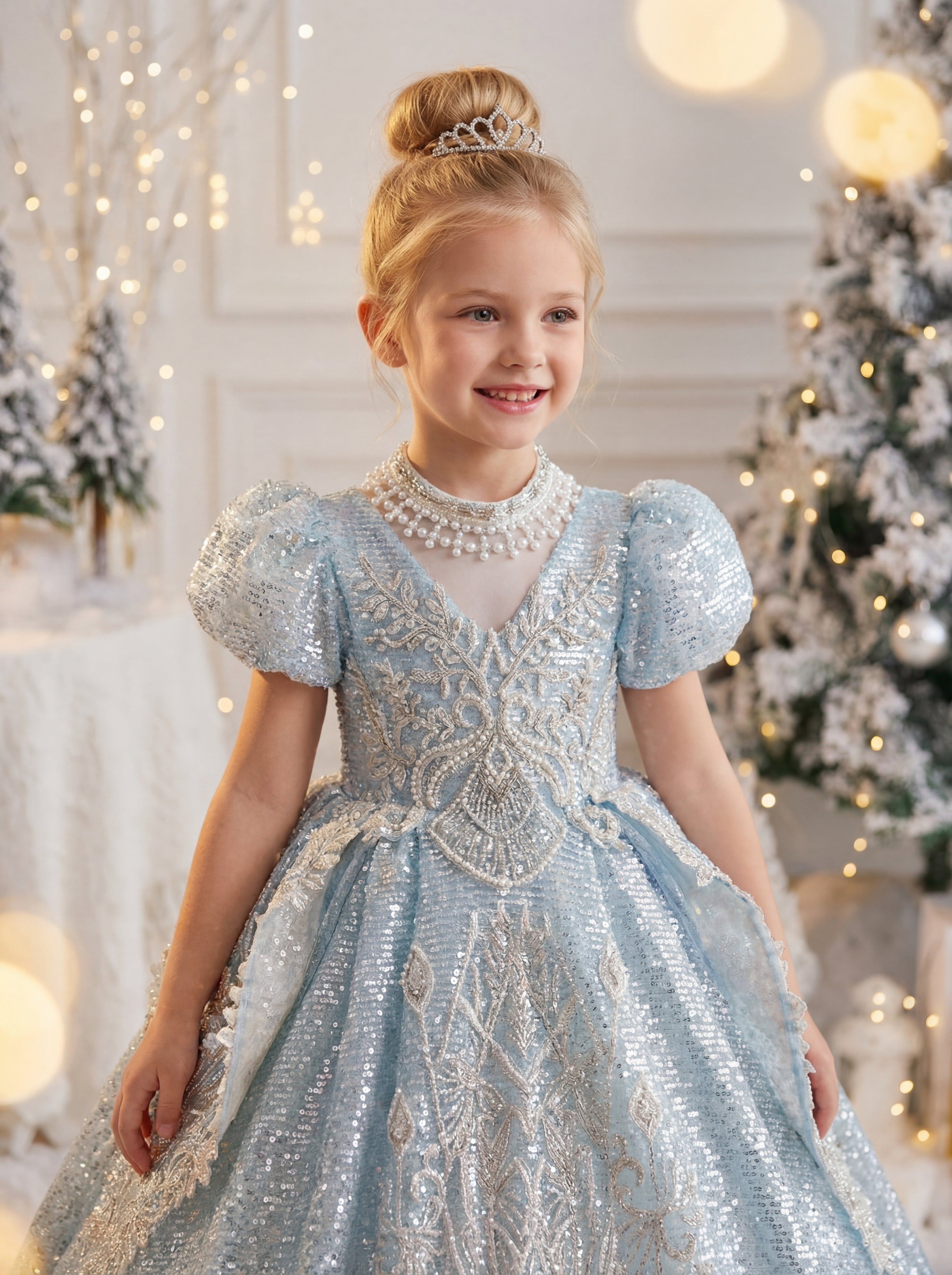 ice blue princess dress Sparkle 1950s' Tea Length Ice Blue Prom Dresses Girls Party Gown PL104 Siaoryne