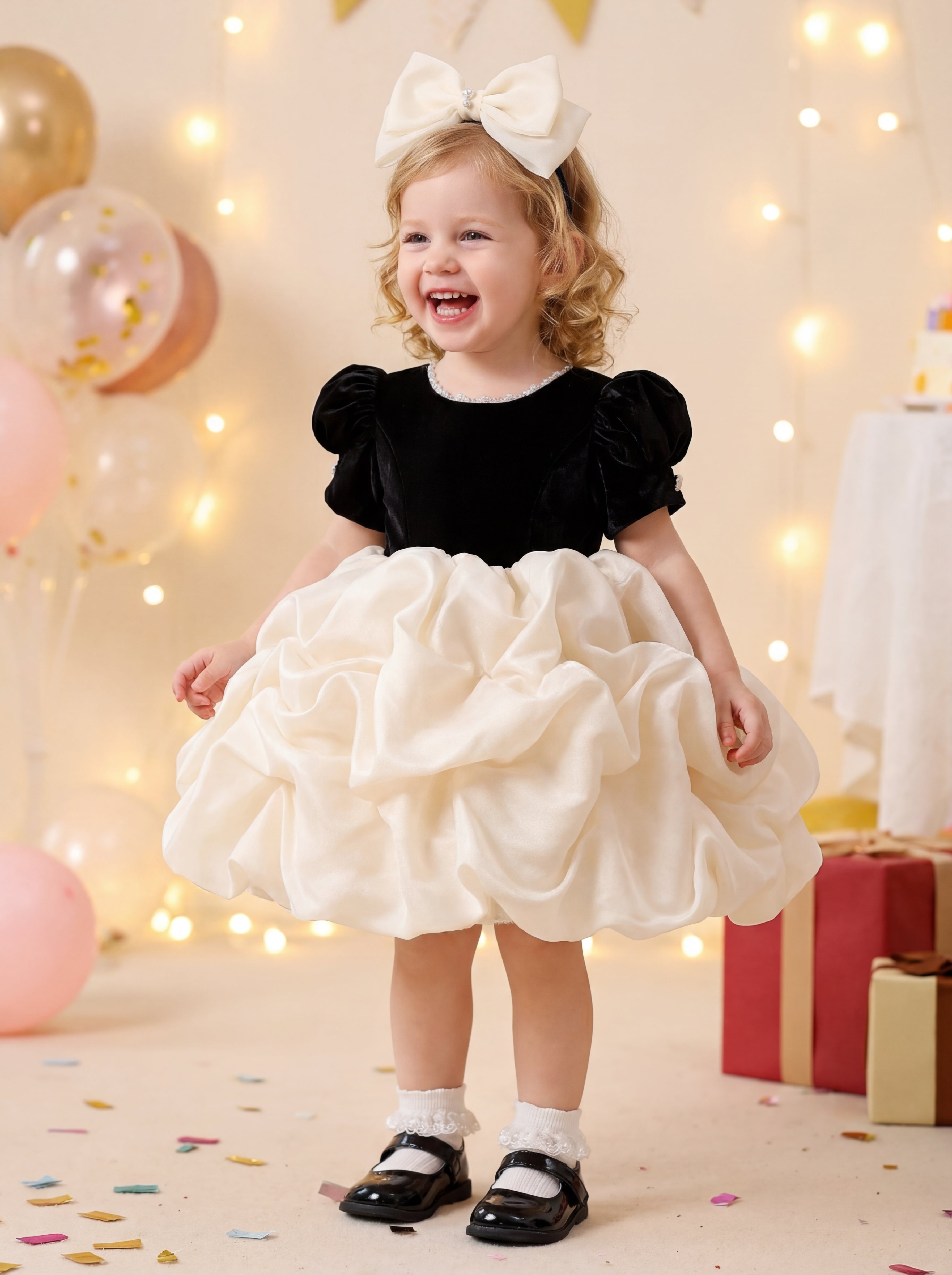 cream birthday dress DOLLY Elegant Colored Tube Top Fluffy Ruffle Dress-ANDORA S / Blue Embrace your rebirth in style Birthday Dress & Going Out