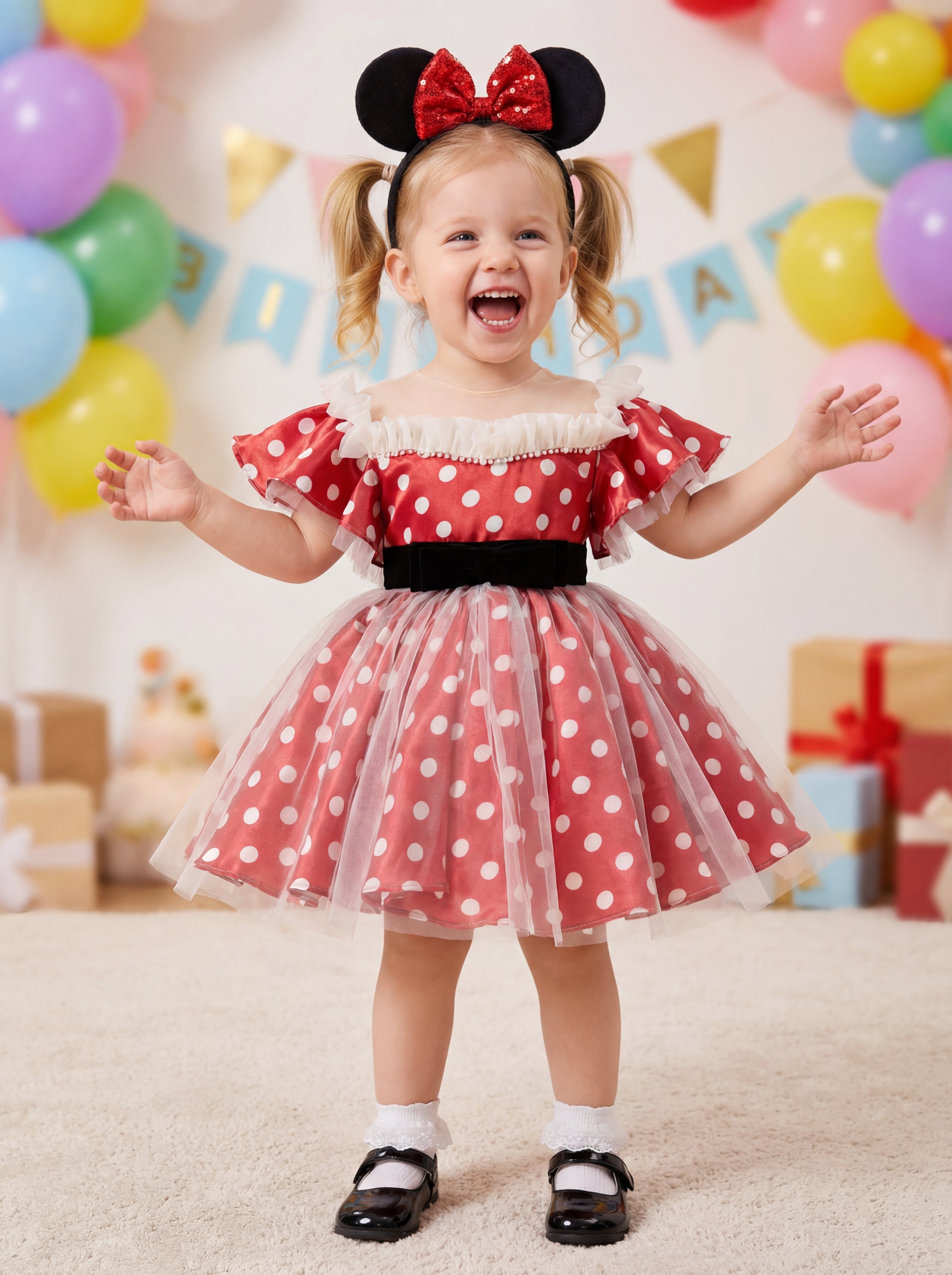 minnie mouse tutu dress for 1st birthday Polka Dot The Minnie-Mae Playful Red Polka Dot Inner Satin Slip Dress*Adjustible Please leave the name Plus Size Midi Dress Color:ROYAL