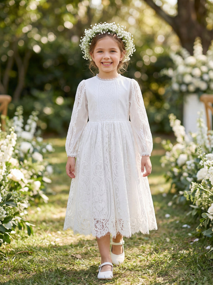white long dress with scarf Romy Scarf Maxi Dress | Ivory | Dresses main image 1