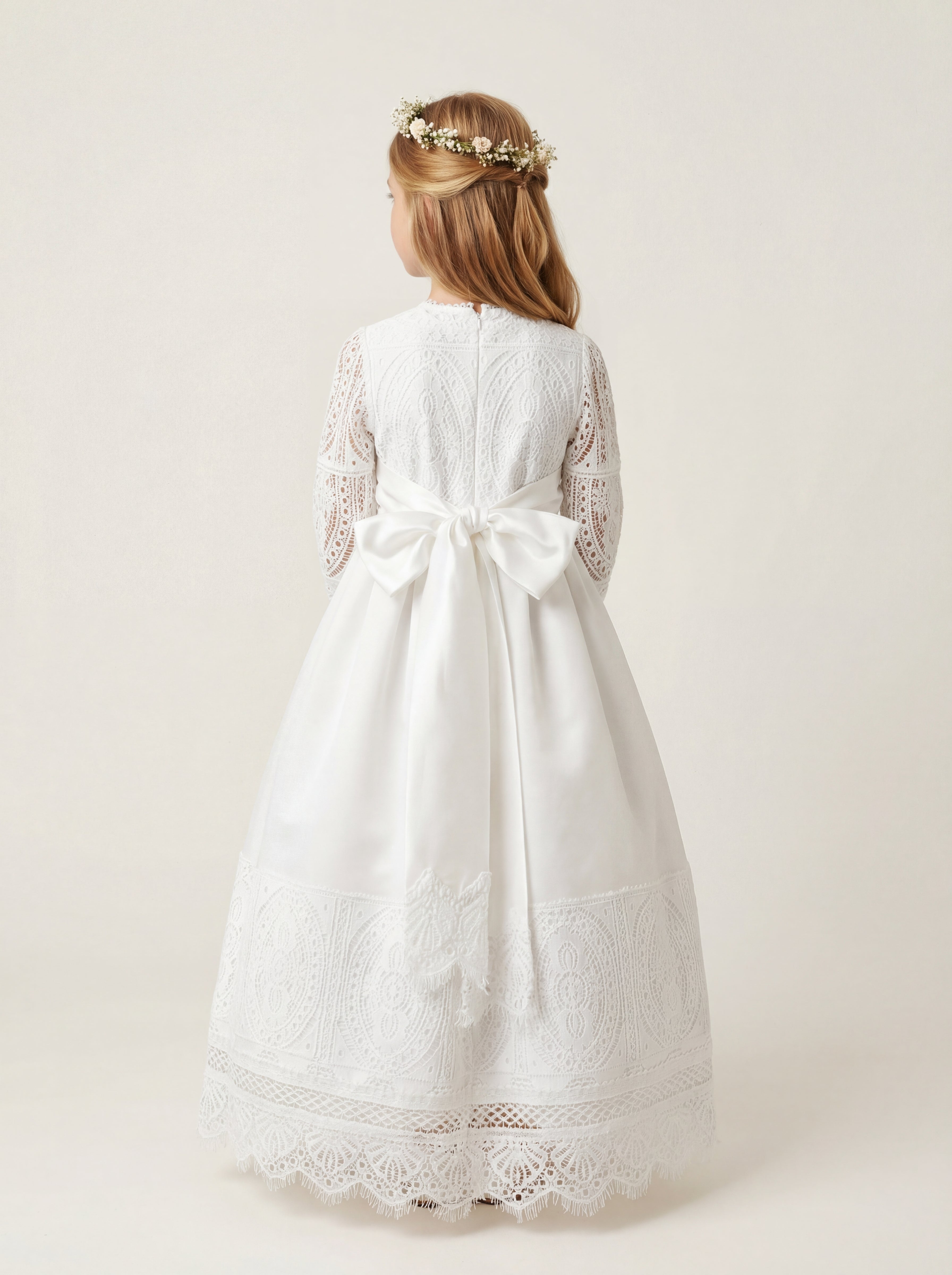 vintage lace first communion dress CELESTE Boho Communion Dress, Vintage Italian Lace