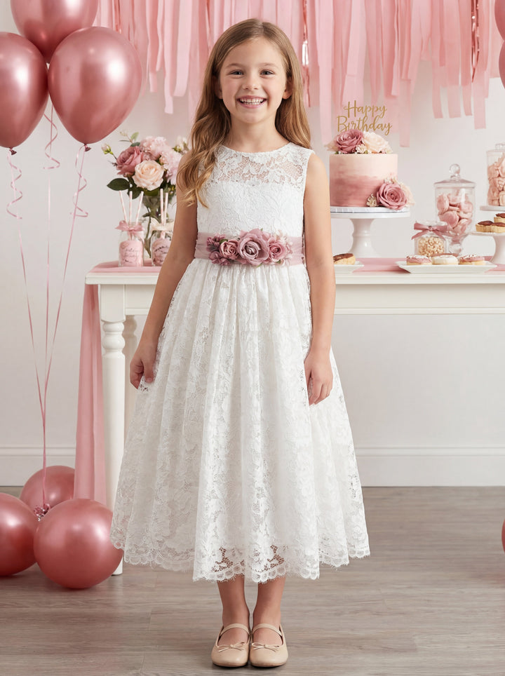 The Azalea Lace Flower Girl Dress