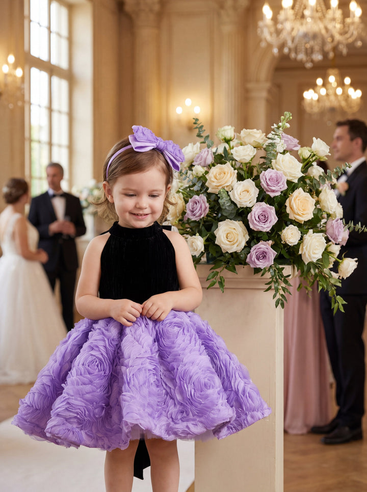 purple and black tutu dress Girls Dresses Soft Fluffy Tutu Skirt Carnival Mesh Tutu Skirt Elegant Dress  Purple One Size 0
