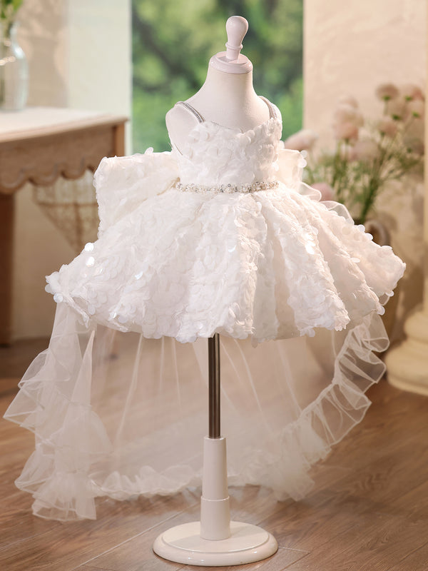 Tulle Sleeveless Knee Length Baby Girl Dress