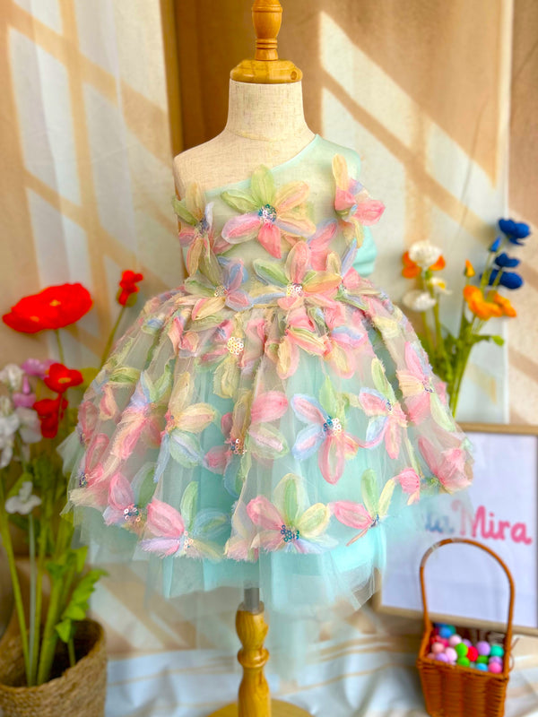 Sleeveless Knee-length Baby Girl Birthday Dress