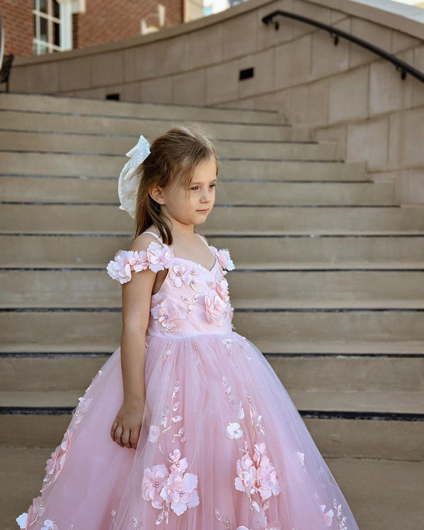 Sleeveless Floor-length Girl Birthday Dress