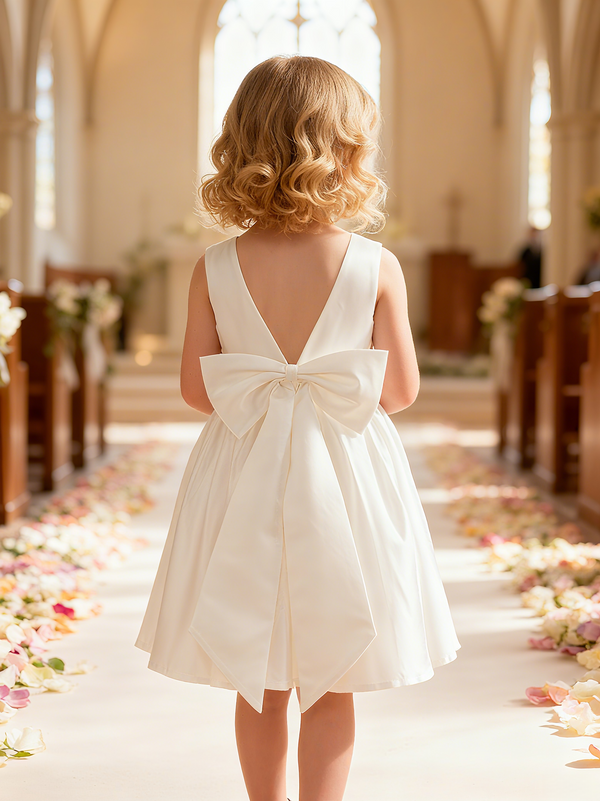 Sleeveless Knee-length Toddler Flower Girl Dress
