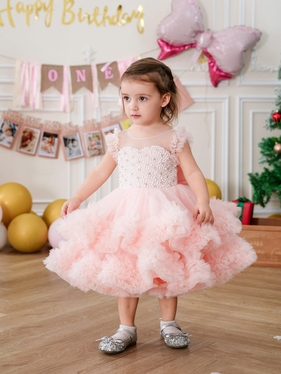 Sleeveless Knee-length Baby Girl Dress