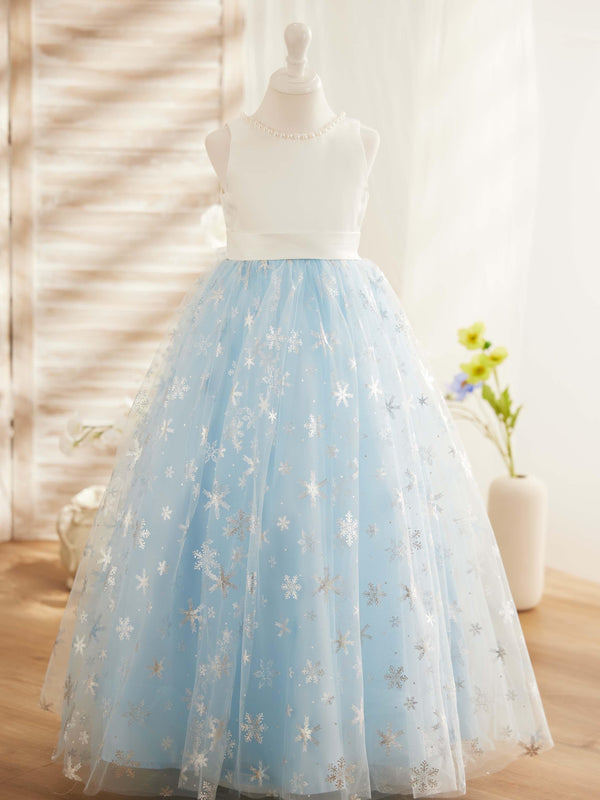 Sleeveless Floor Length Flower Girl Dress