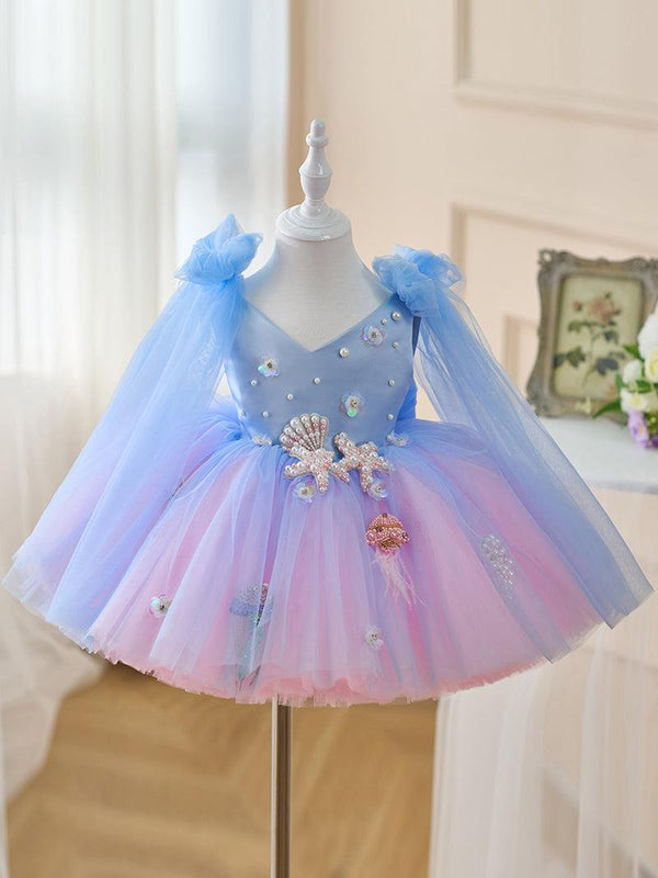 Knee-Length Sleeveless Baby Girl Birthday Dress