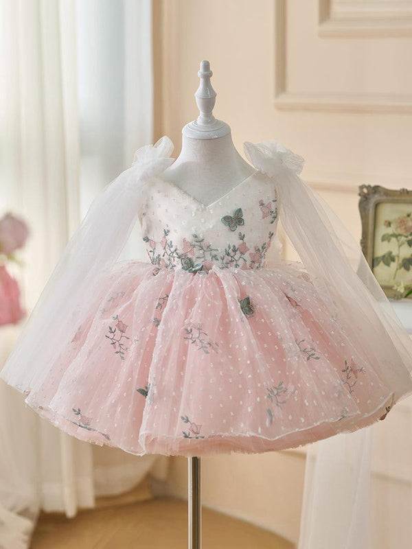 Knee-Length Sleeveless Baby Girl Birthday Dress