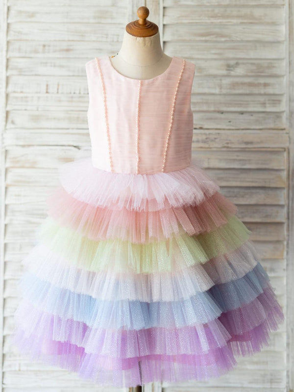 A-line Tulle Knee-length Dress (2003227679)