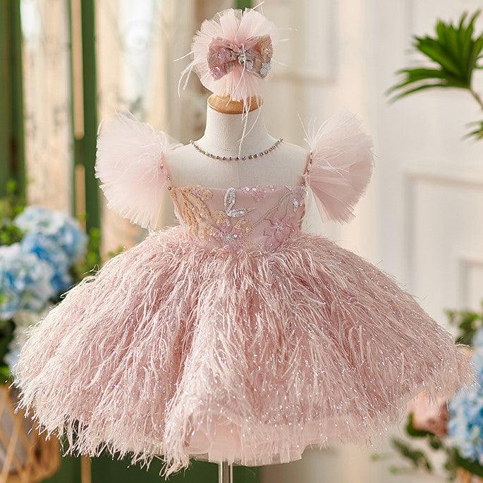 Cap Sleeves Knee-length  Baby Girl Dress