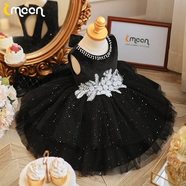 Tulle Sleeveless Knee Length Baby Girl Dress
