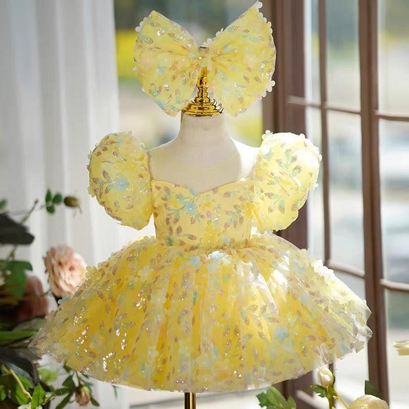 Knee-length Sleeveless Baby Girl Birthday Dress