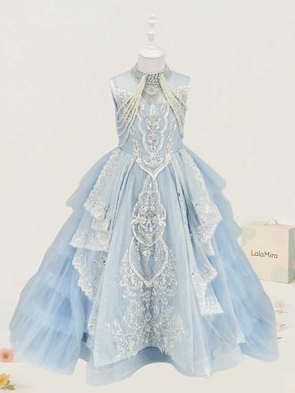 Sleeveless Floor Length Girl Birthday Dress Princess-Inspired Disney Theme