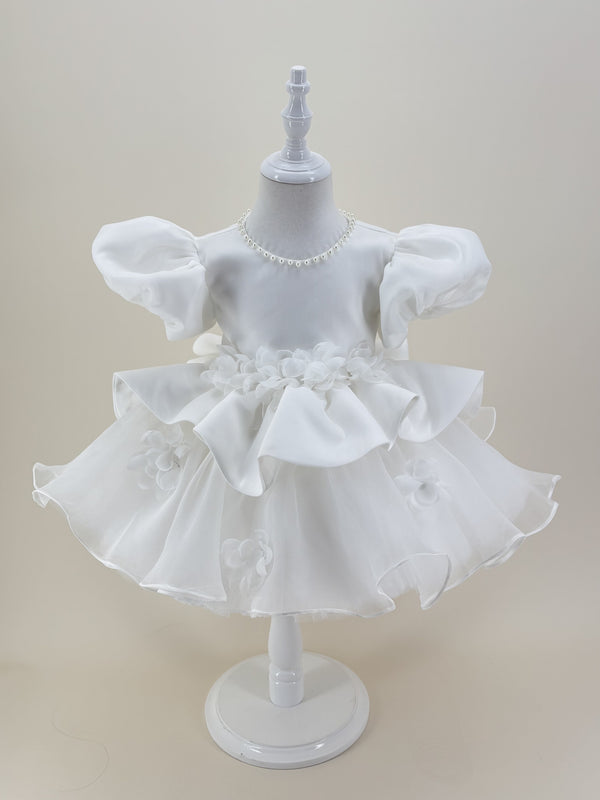 Short Sleeves Knee-length Baby Flower Girl Dress